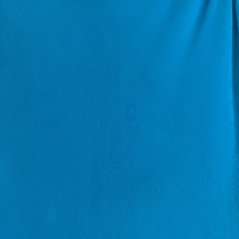 SPENSER JEREMY Gorgeous Teal Flutter Sleeve Cowl Neck 100% Silk Midi Dress Sz 6 - Picture 6 of 14